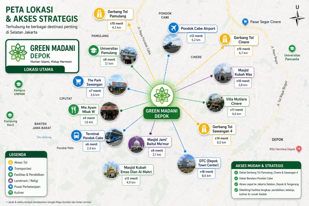 Lokasi Green Madani Cinangka Depok